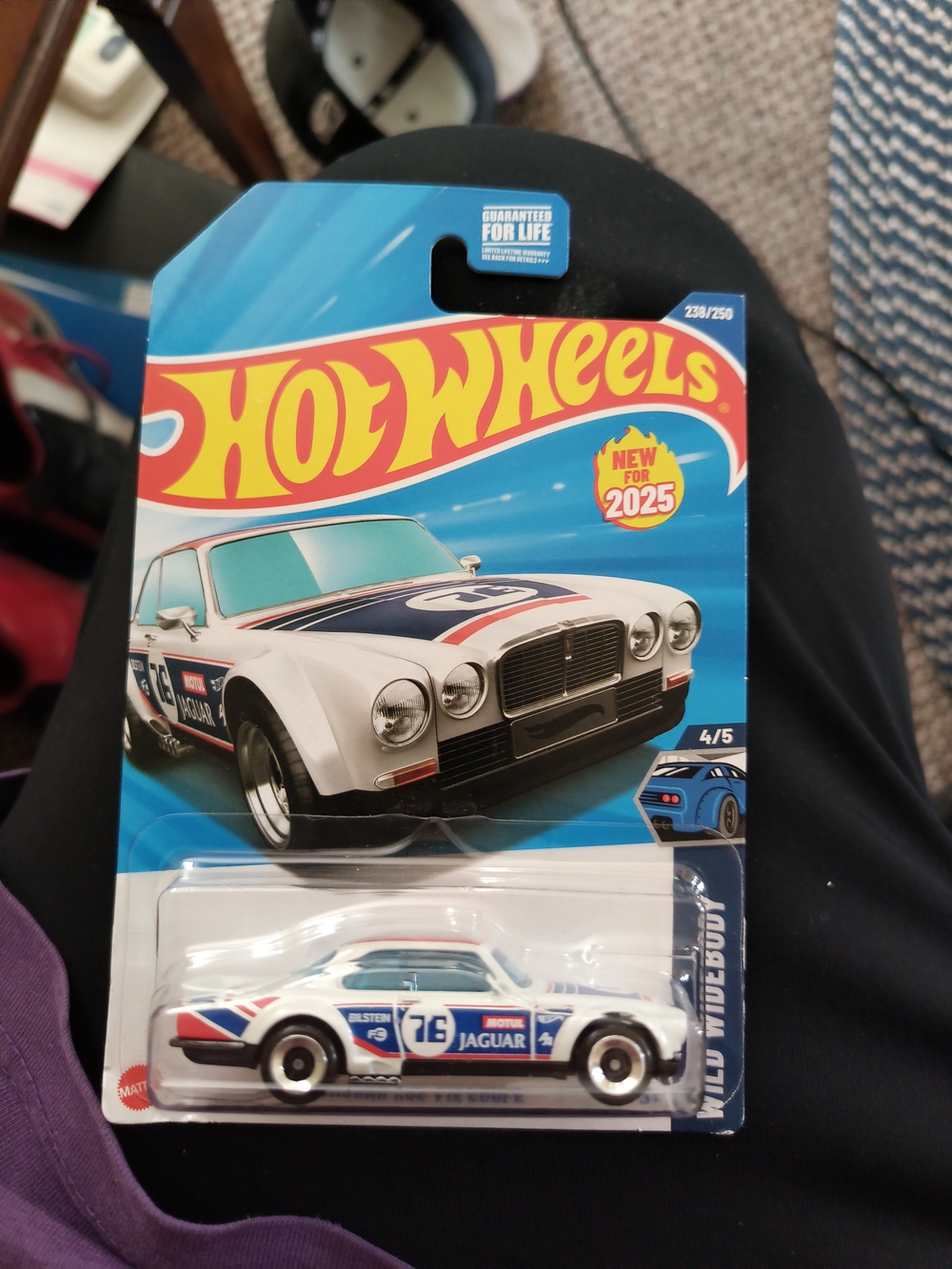 Hot Wheels Diecast 1/64 Scale- White Jaguar Racing Car Dated 2025
